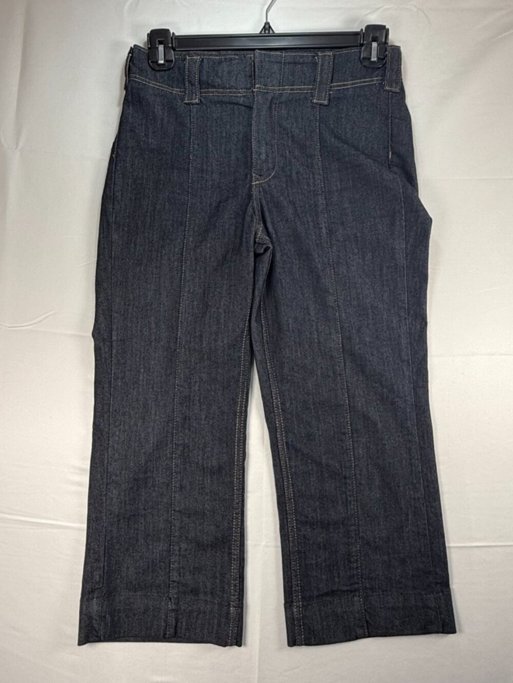 Anthropologie Pilcro High Rise Wide Leg Crop Jeans Sz 29 Dark Wash Blue Egypt